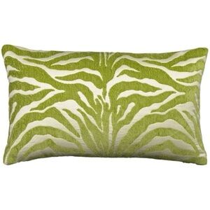 Set of 2 Elaine Smith Lime Zebra Lumbar Pillows